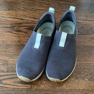 Ryka Dark Blue Slip-On Shoes with Light Blue Trim
